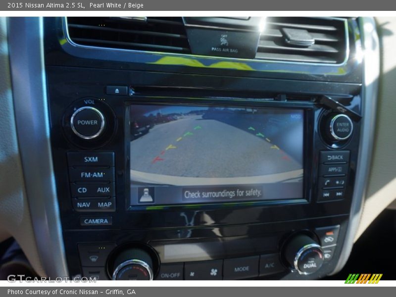 Pearl White / Beige 2015 Nissan Altima 2.5 SL