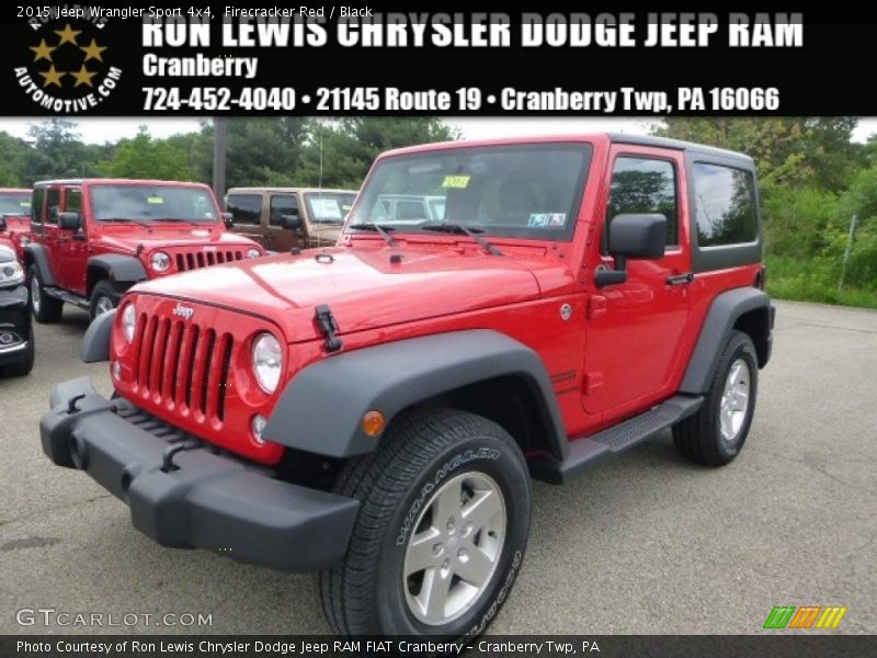Firecracker Red / Black 2015 Jeep Wrangler Sport 4x4