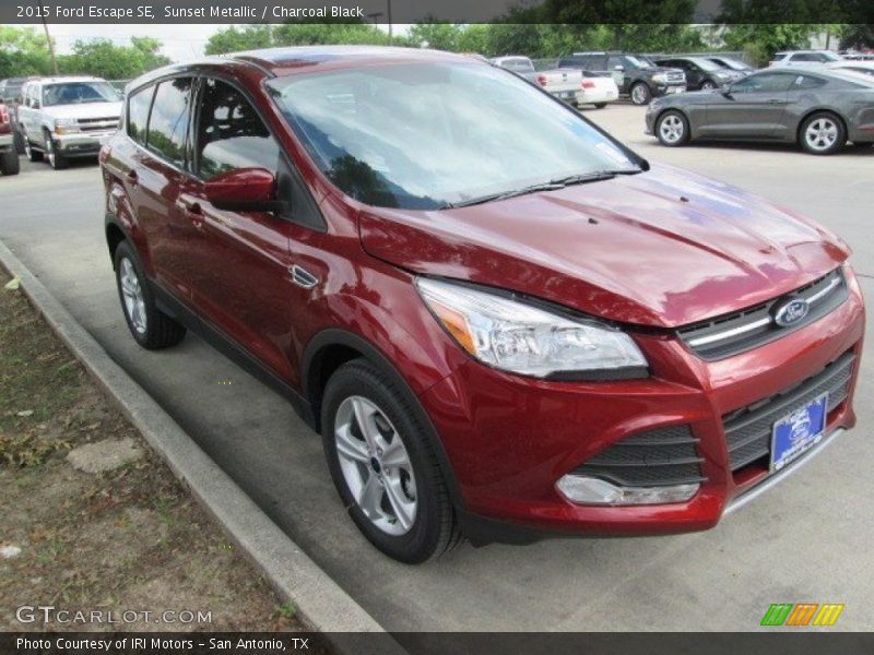 Sunset Metallic / Charcoal Black 2015 Ford Escape SE