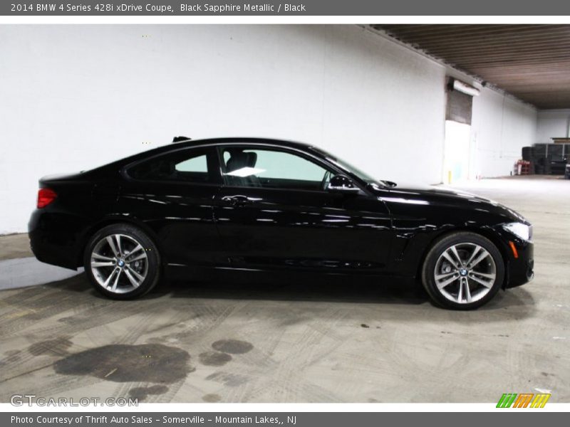 Black Sapphire Metallic / Black 2014 BMW 4 Series 428i xDrive Coupe