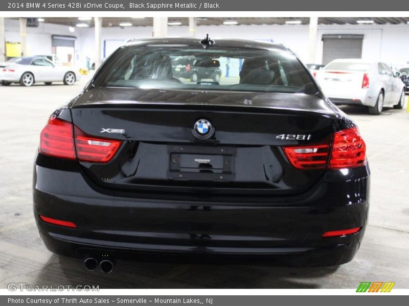 Black Sapphire Metallic / Black 2014 BMW 4 Series 428i xDrive Coupe