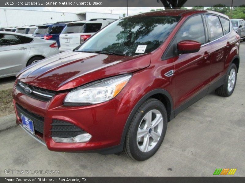 Sunset Metallic / Charcoal Black 2015 Ford Escape SE