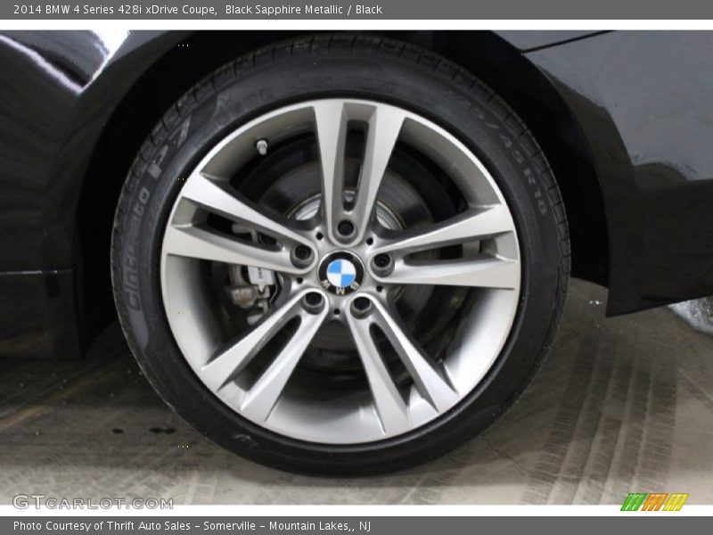 Black Sapphire Metallic / Black 2014 BMW 4 Series 428i xDrive Coupe