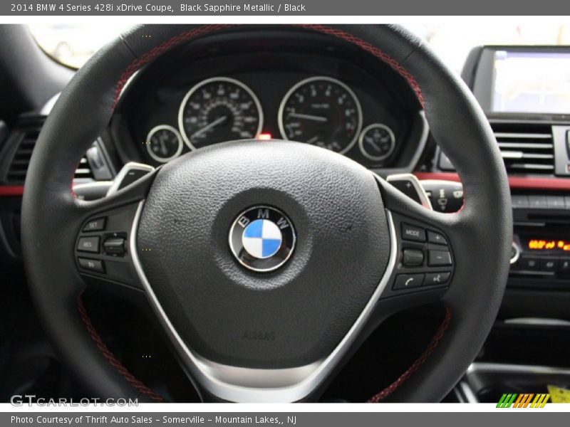 Black Sapphire Metallic / Black 2014 BMW 4 Series 428i xDrive Coupe