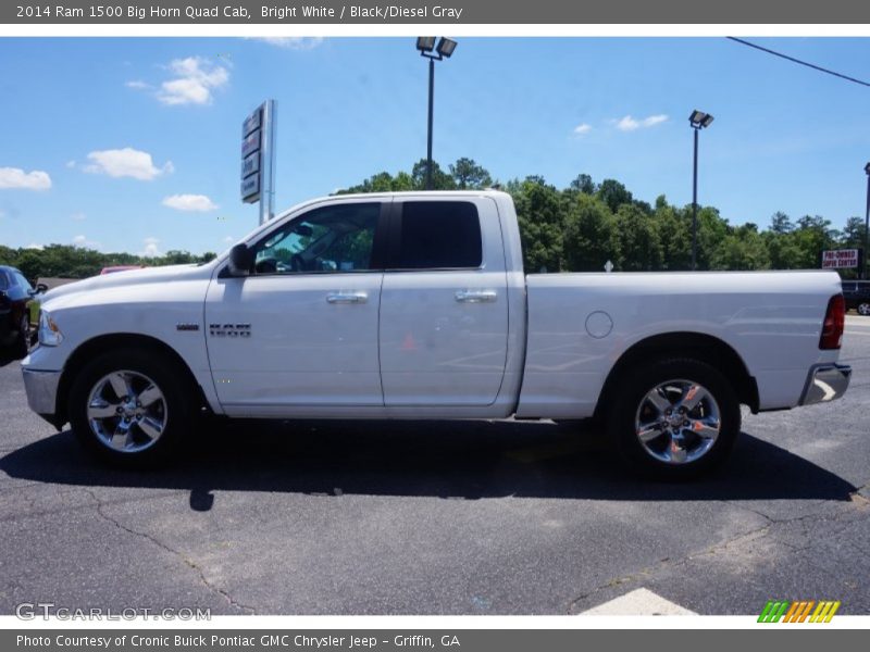 Bright White / Black/Diesel Gray 2014 Ram 1500 Big Horn Quad Cab