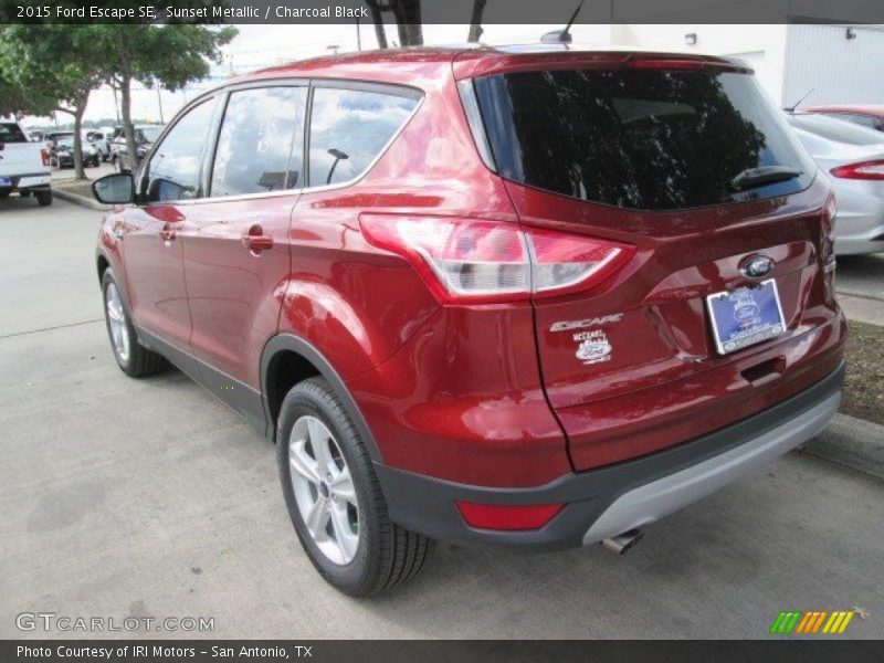 Sunset Metallic / Charcoal Black 2015 Ford Escape SE