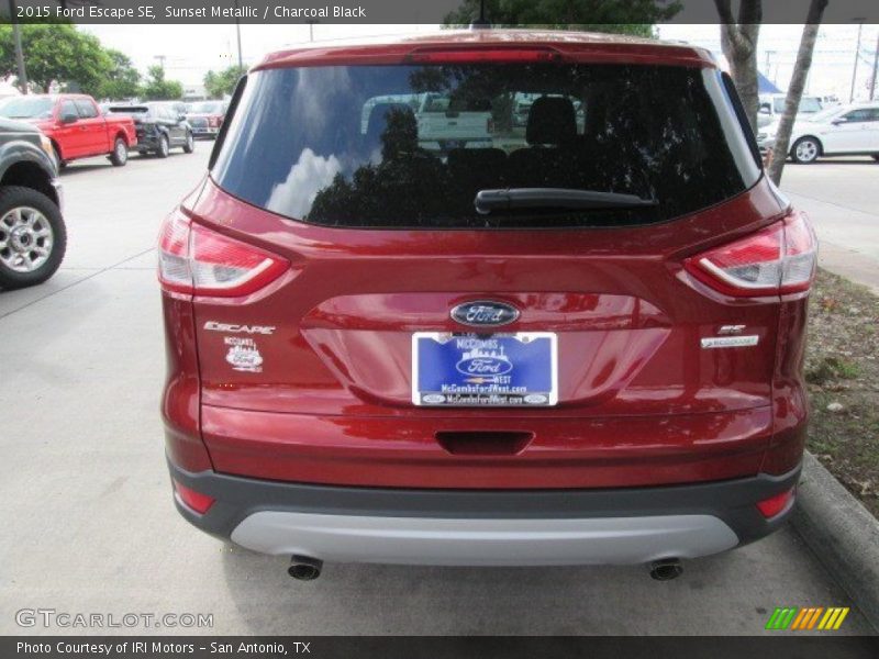Sunset Metallic / Charcoal Black 2015 Ford Escape SE