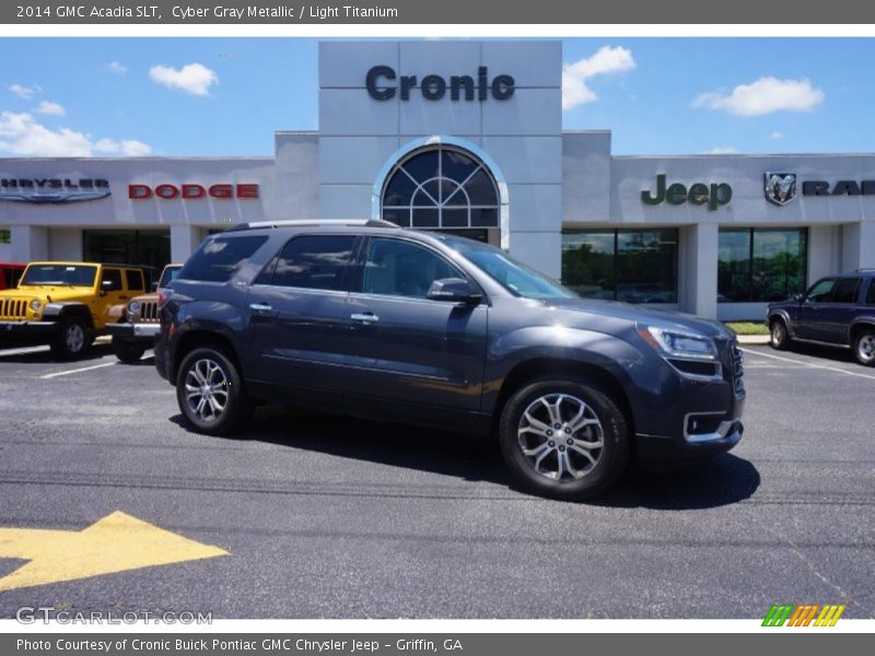 Cyber Gray Metallic / Light Titanium 2014 GMC Acadia SLT