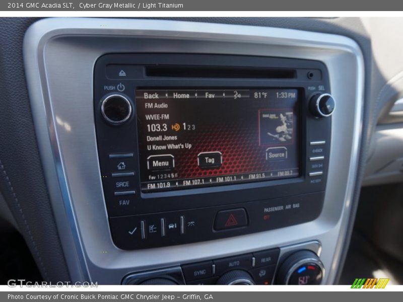 Cyber Gray Metallic / Light Titanium 2014 GMC Acadia SLT