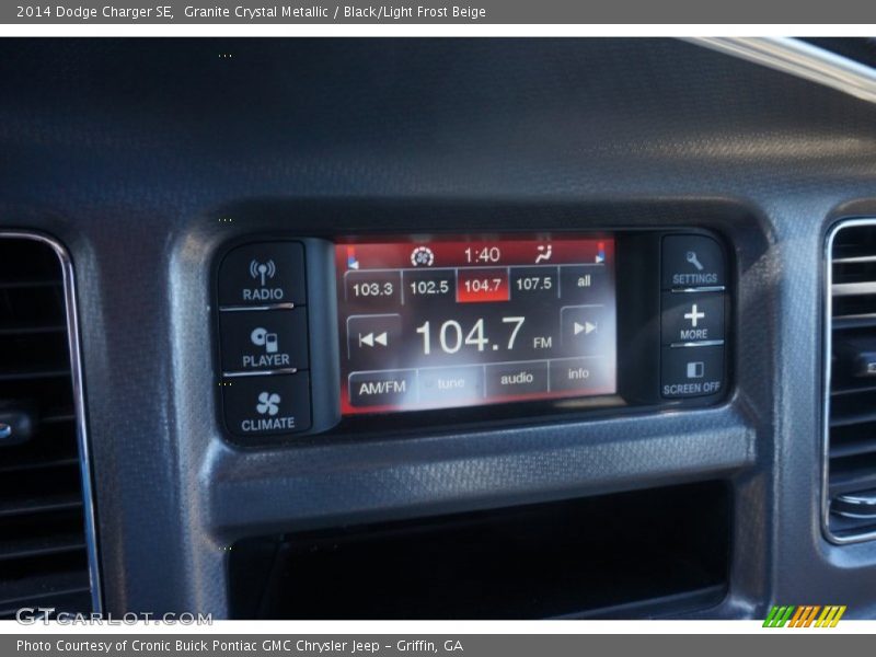 Granite Crystal Metallic / Black/Light Frost Beige 2014 Dodge Charger SE