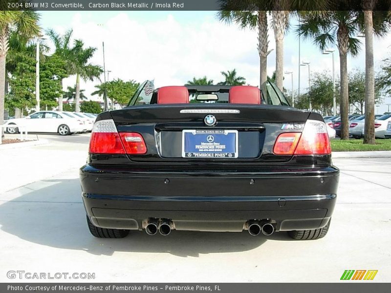 Carbon Black Metallic / Imola Red 2004 BMW M3 Convertible