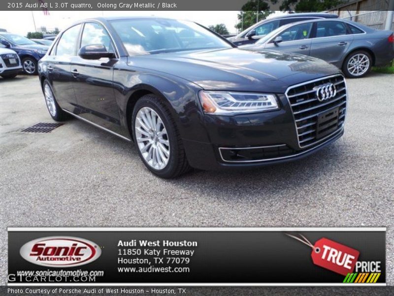 Oolong Gray Metallic / Black 2015 Audi A8 L 3.0T quattro