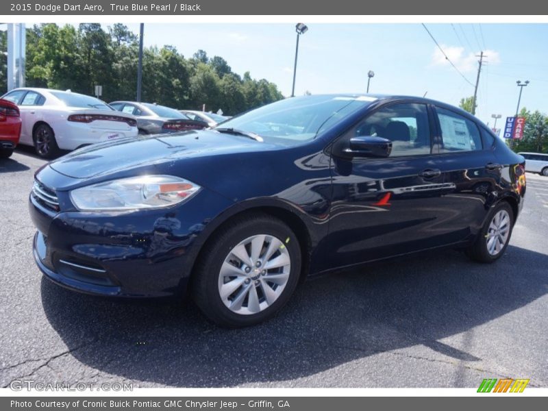 True Blue Pearl / Black 2015 Dodge Dart Aero