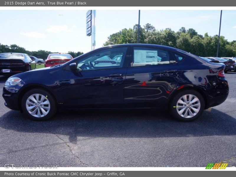 True Blue Pearl / Black 2015 Dodge Dart Aero