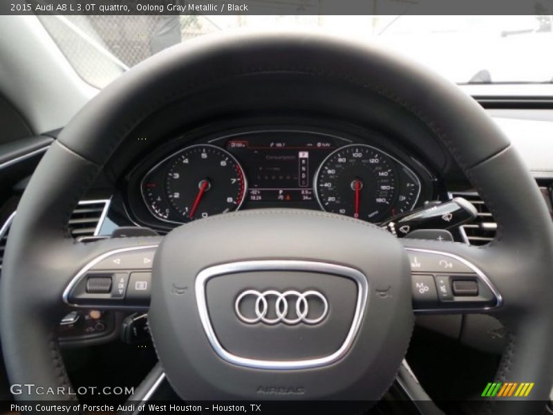 Oolong Gray Metallic / Black 2015 Audi A8 L 3.0T quattro