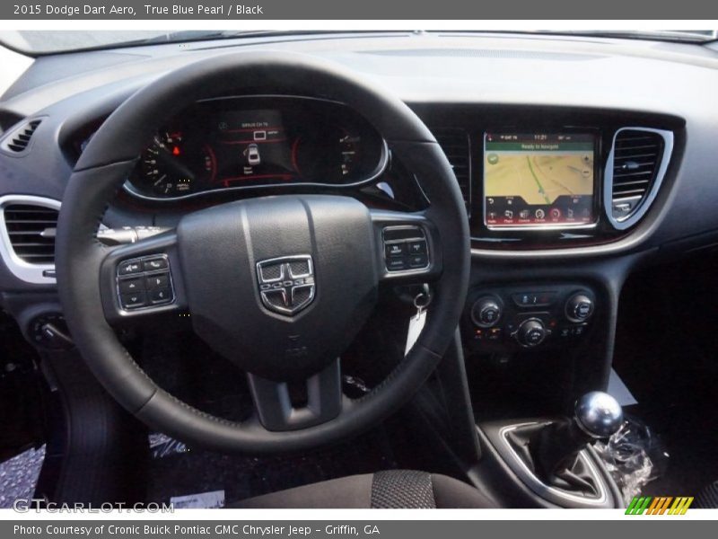 True Blue Pearl / Black 2015 Dodge Dart Aero