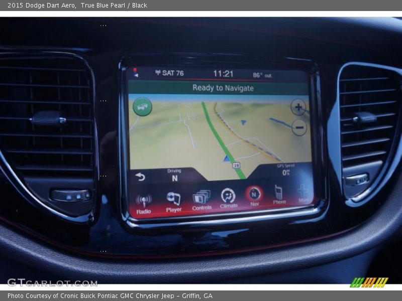 True Blue Pearl / Black 2015 Dodge Dart Aero