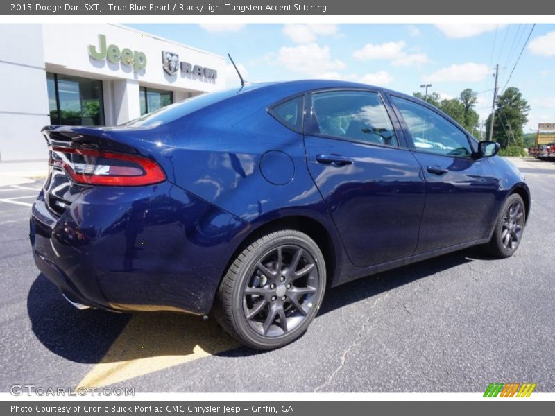 True Blue Pearl / Black/Light Tungsten Accent Stitching 2015 Dodge Dart SXT