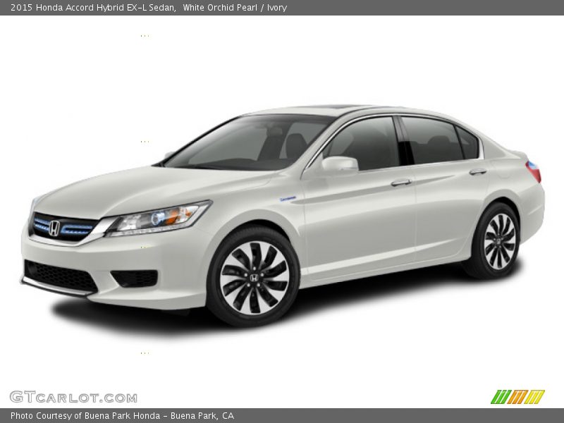 White Orchid Pearl / Ivory 2015 Honda Accord Hybrid EX-L Sedan