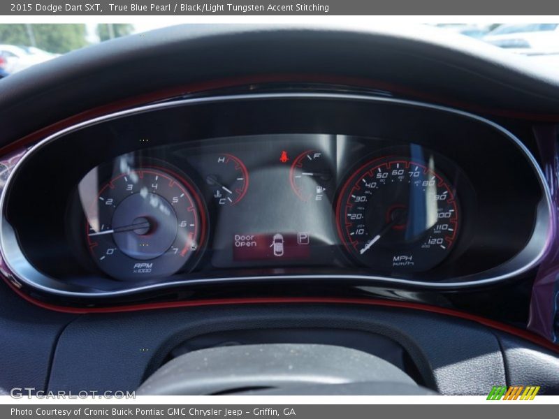 True Blue Pearl / Black/Light Tungsten Accent Stitching 2015 Dodge Dart SXT