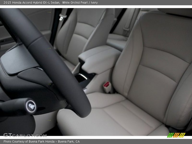 White Orchid Pearl / Ivory 2015 Honda Accord Hybrid EX-L Sedan