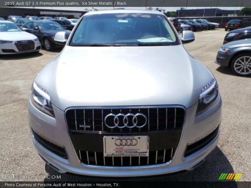 Ice Silver Metallic / Black 2015 Audi Q7 3.0 Premium Plus quattro