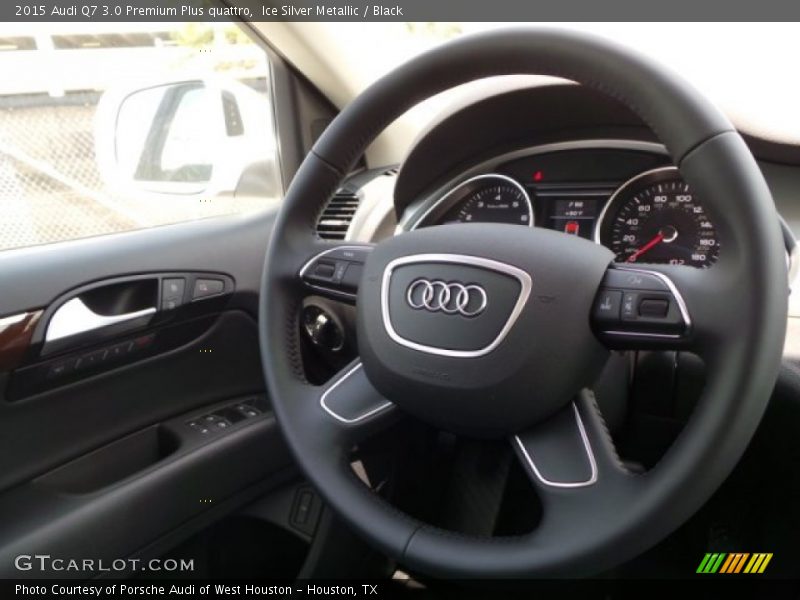 Ice Silver Metallic / Black 2015 Audi Q7 3.0 Premium Plus quattro