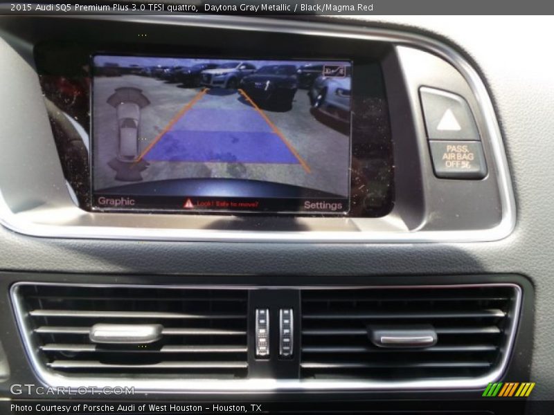 Daytona Gray Metallic / Black/Magma Red 2015 Audi SQ5 Premium Plus 3.0 TFSI quattro