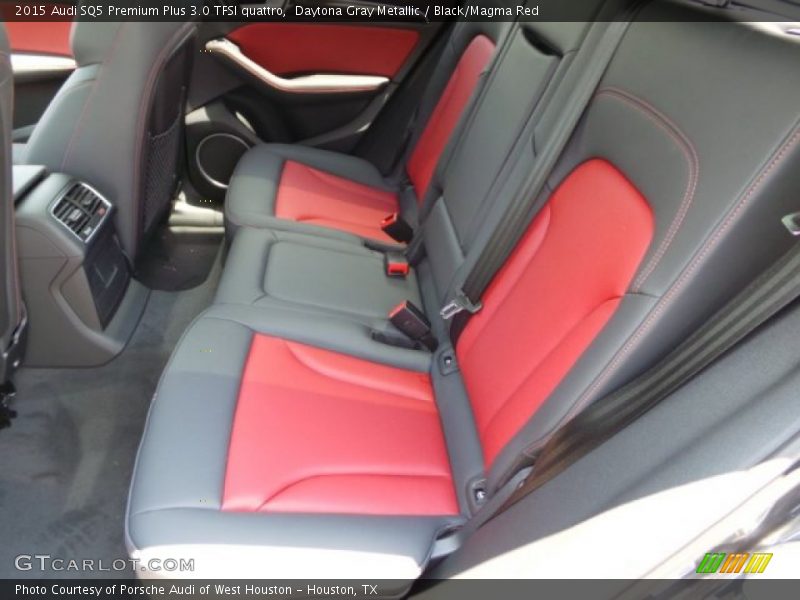 Daytona Gray Metallic / Black/Magma Red 2015 Audi SQ5 Premium Plus 3.0 TFSI quattro