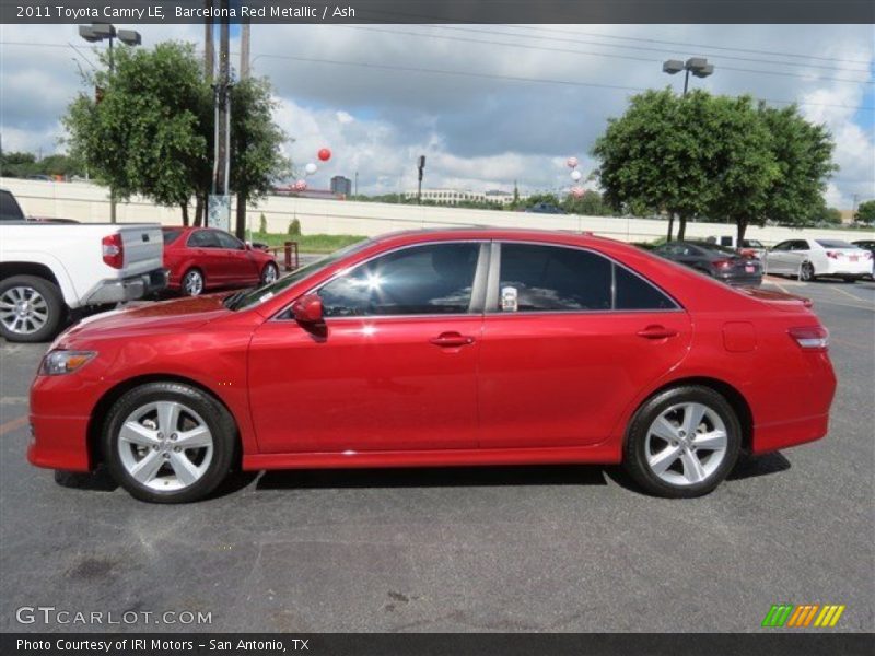 Barcelona Red Metallic / Ash 2011 Toyota Camry LE