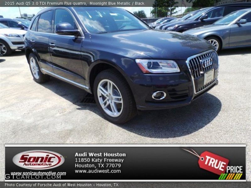 Moonlight Blue Metallic / Black 2015 Audi Q5 3.0 TDI Premium Plus quattro