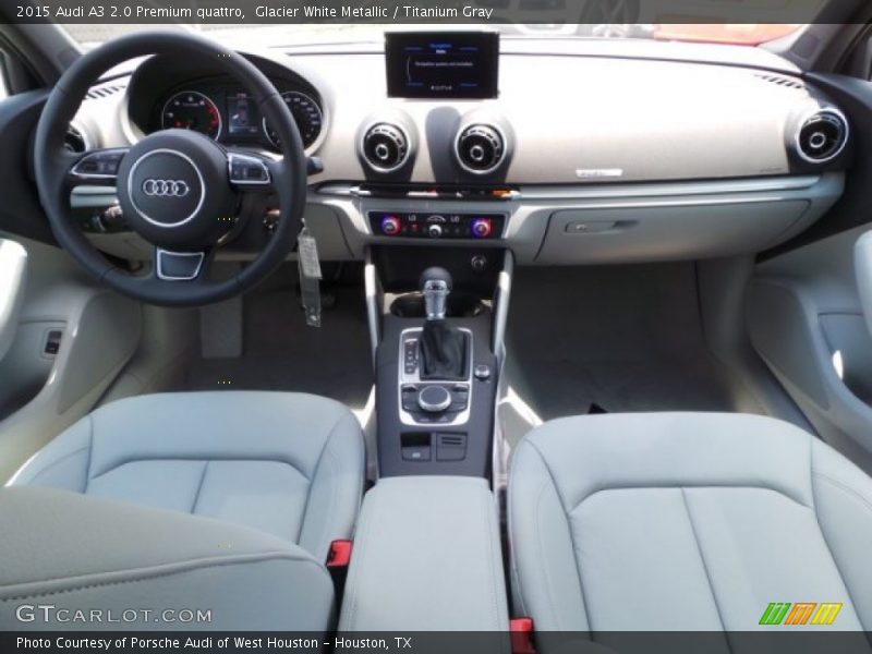Glacier White Metallic / Titanium Gray 2015 Audi A3 2.0 Premium quattro