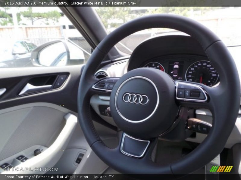 Glacier White Metallic / Titanium Gray 2015 Audi A3 2.0 Premium quattro