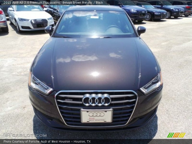 Beluga Brown Metallic / Black 2015 Audi A3 2.0 Premium Plus quattro