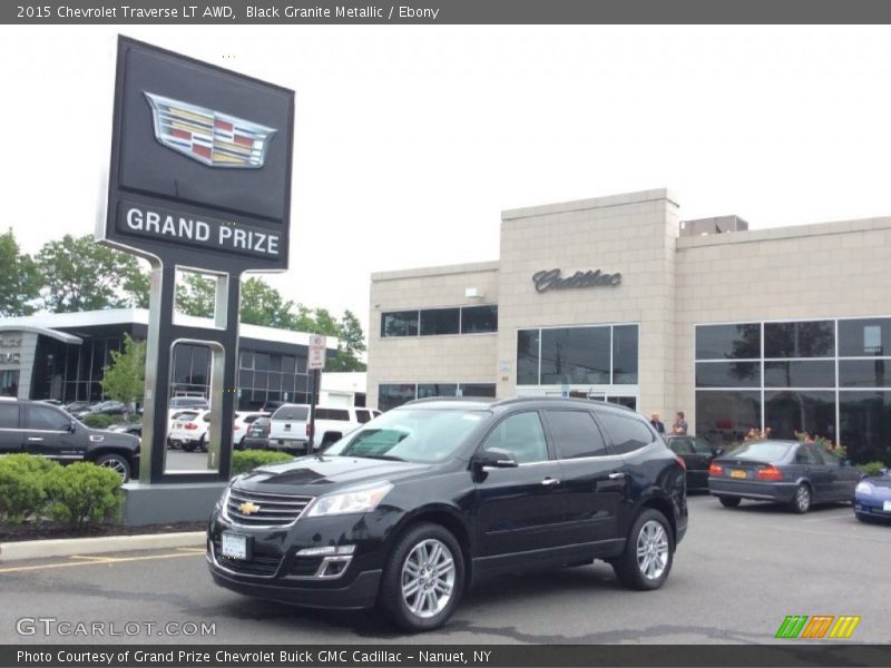 Black Granite Metallic / Ebony 2015 Chevrolet Traverse LT AWD