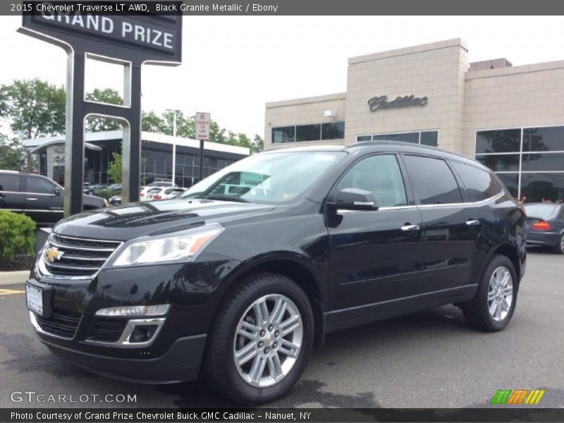 Black Granite Metallic / Ebony 2015 Chevrolet Traverse LT AWD