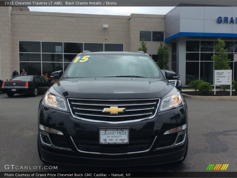 Black Granite Metallic / Ebony 2015 Chevrolet Traverse LT AWD