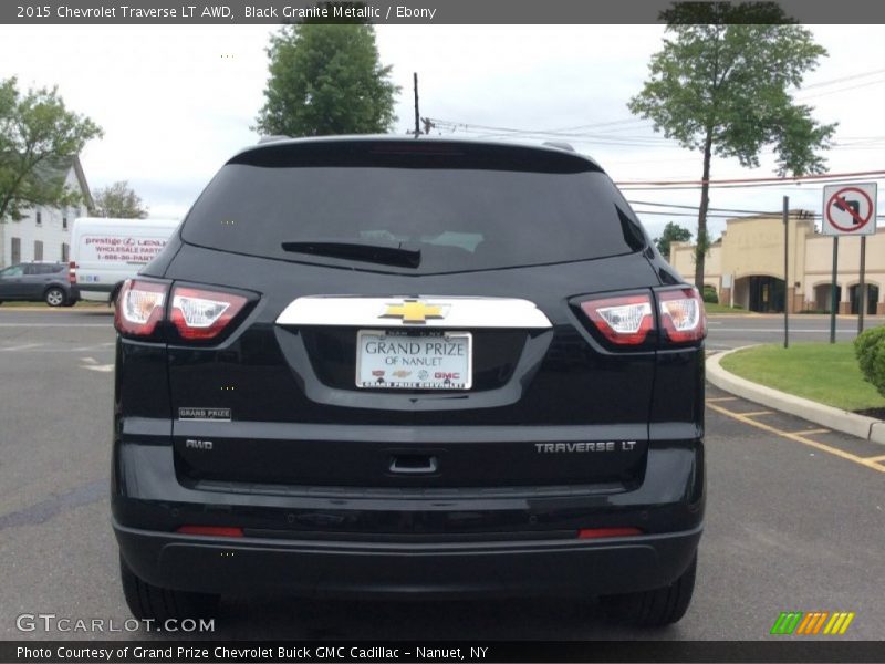 Black Granite Metallic / Ebony 2015 Chevrolet Traverse LT AWD