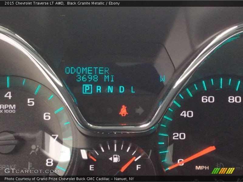Black Granite Metallic / Ebony 2015 Chevrolet Traverse LT AWD