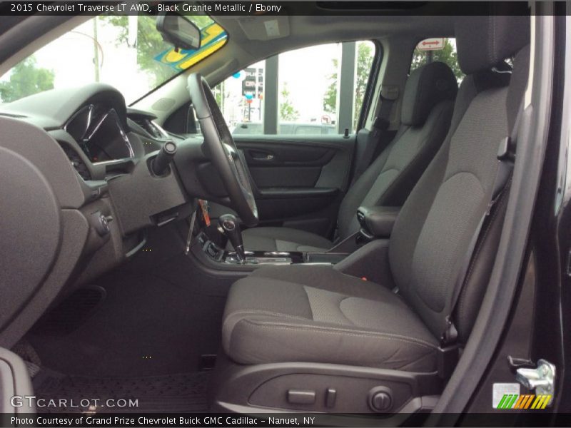 Black Granite Metallic / Ebony 2015 Chevrolet Traverse LT AWD