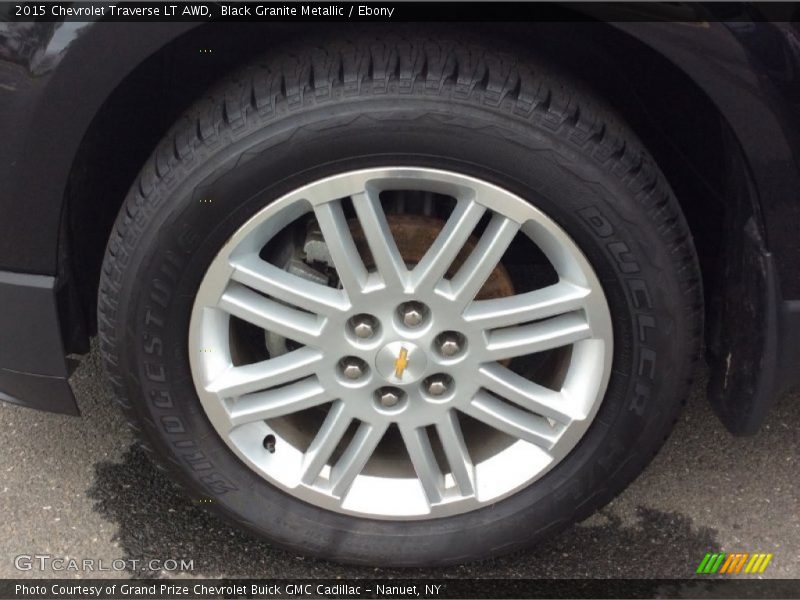 Black Granite Metallic / Ebony 2015 Chevrolet Traverse LT AWD