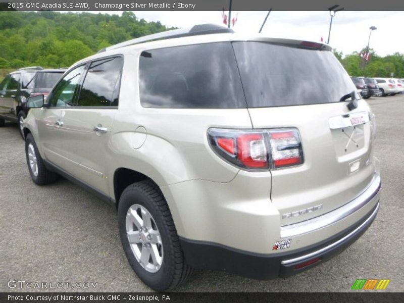 Champagne Silver Metallic / Ebony 2015 GMC Acadia SLE AWD