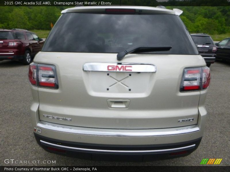 Champagne Silver Metallic / Ebony 2015 GMC Acadia SLE AWD