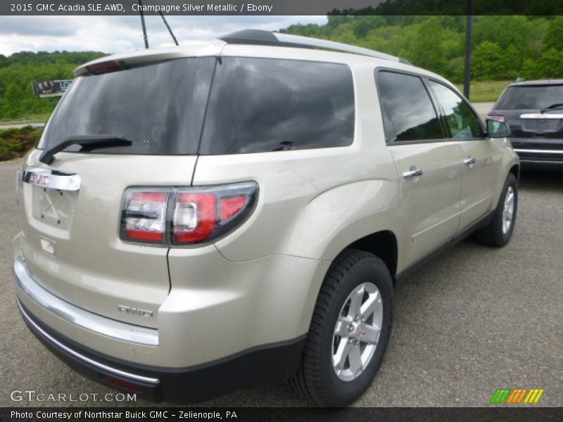 Champagne Silver Metallic / Ebony 2015 GMC Acadia SLE AWD