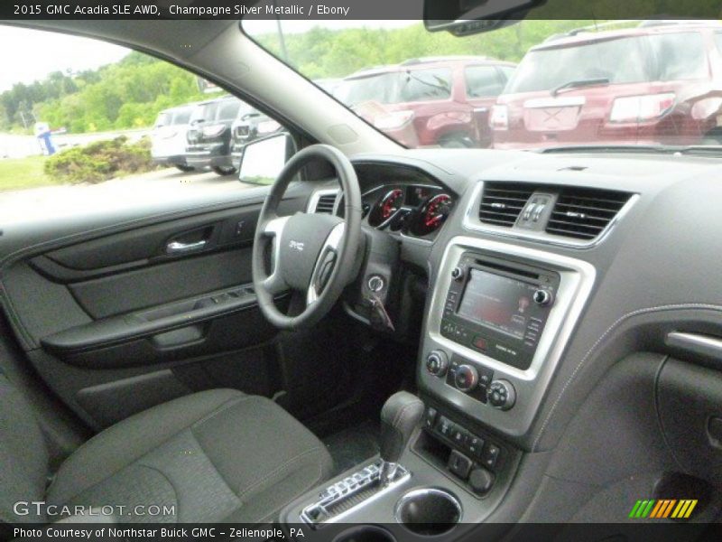 Champagne Silver Metallic / Ebony 2015 GMC Acadia SLE AWD