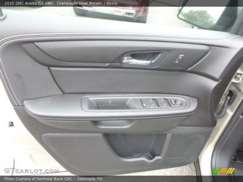 Champagne Silver Metallic / Ebony 2015 GMC Acadia SLE AWD
