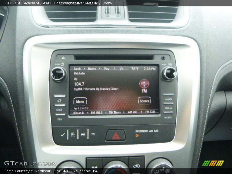Champagne Silver Metallic / Ebony 2015 GMC Acadia SLE AWD