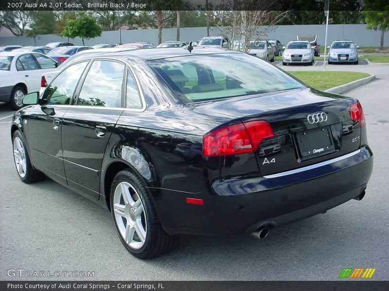 Brilliant Black / Beige 2007 Audi A4 2.0T Sedan