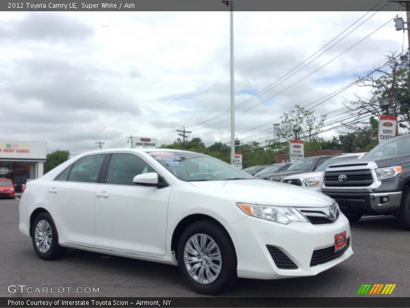 Super White / Ash 2012 Toyota Camry LE