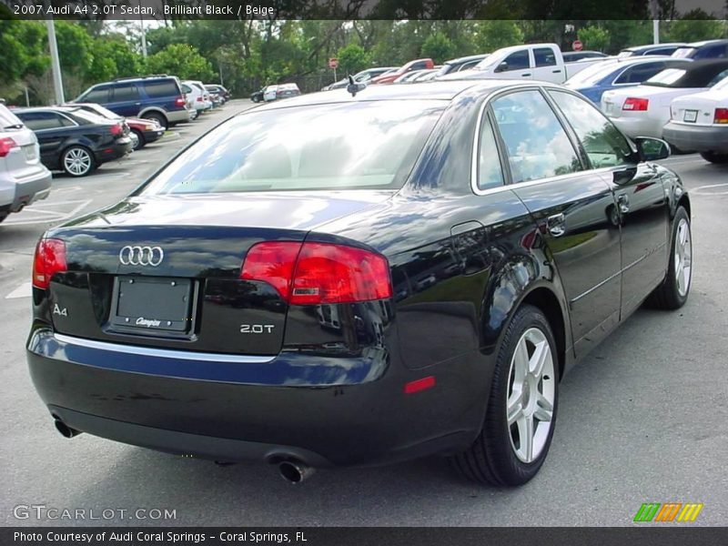Brilliant Black / Beige 2007 Audi A4 2.0T Sedan